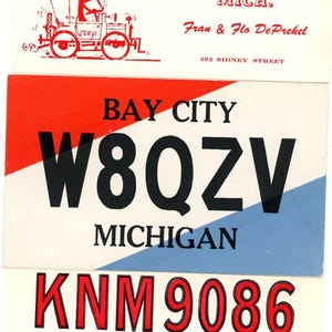 Postkarten Lot von 3 QSL, Bay City Michigian L1
