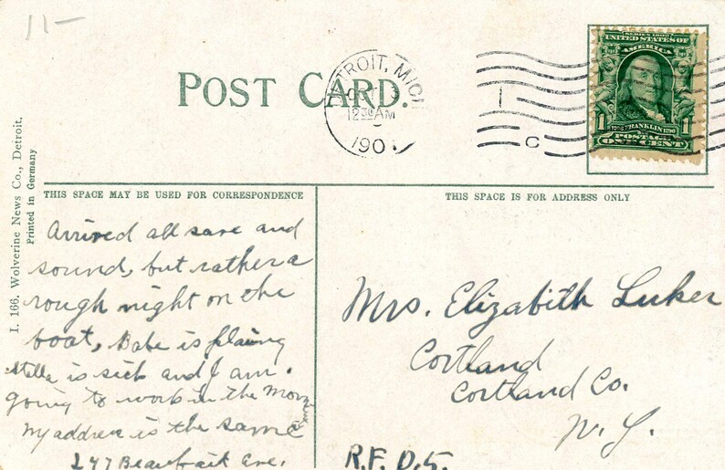 Michigan Postmarks Postcard Early View of Trolleys at City Hall in Detroit, MI. A1 - Etsy