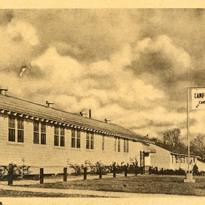 Cartão Postal Vista antecipada do acampamento Claiborne, LA.      Z1