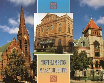Postal 4 x 6 múltiples vistas de Northampton, MA.