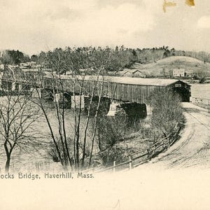 Postkarte Antike Ansicht von Covered Rocks Bridge , Haverhill, MA. L1