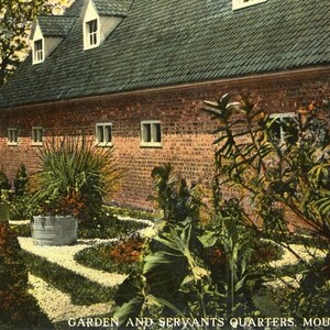 Postkarte Frühe Ansicht von Garden & Servant Quarters, Mount Vernon, VA. L1