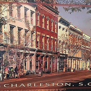 Postcard Meeting Street à Charleson, SC . 4 x 6 U8