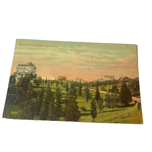Postkarte Frühe Ansicht der Westerly Road in Watch Hill, RI. L6