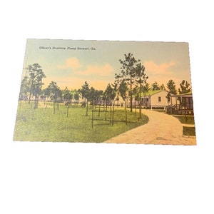 Carte postale Vue ancienne d'un officier au Camp Stewart, en Géorgie. L7