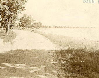 Cartão Postal Vista RPPC de Battle Lake, manganês. aa6