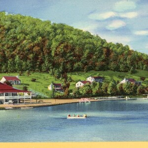 Postkarte Frühe Ansicht des Lake Floyd auf US Rte. 50 ,WV.    L2