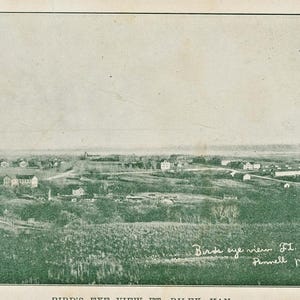 Postkarte Antique's Eye Vogelansicht von Ft. Riley, KS. L9