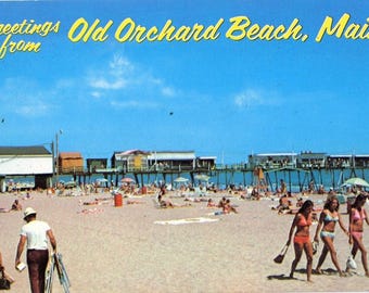 Cartes Postales Salutations d'Old Orchard Beach, Maine. S9