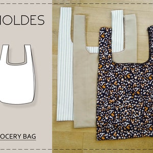 Grocery Bag PDF Sewing Pattern (3 Sizes), Supermarket Checkout Bag, Beginer Friendly, Sustainable - MOLDES