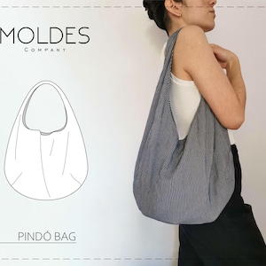 Pindo Bag Schnittmuster, PDF Digital Pattern, Hobo Bag