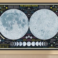 Custom Star Map and Moon Phase, Lunar Art Print, Star Map by Date and ...