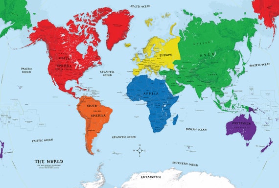 Map Of World For Children