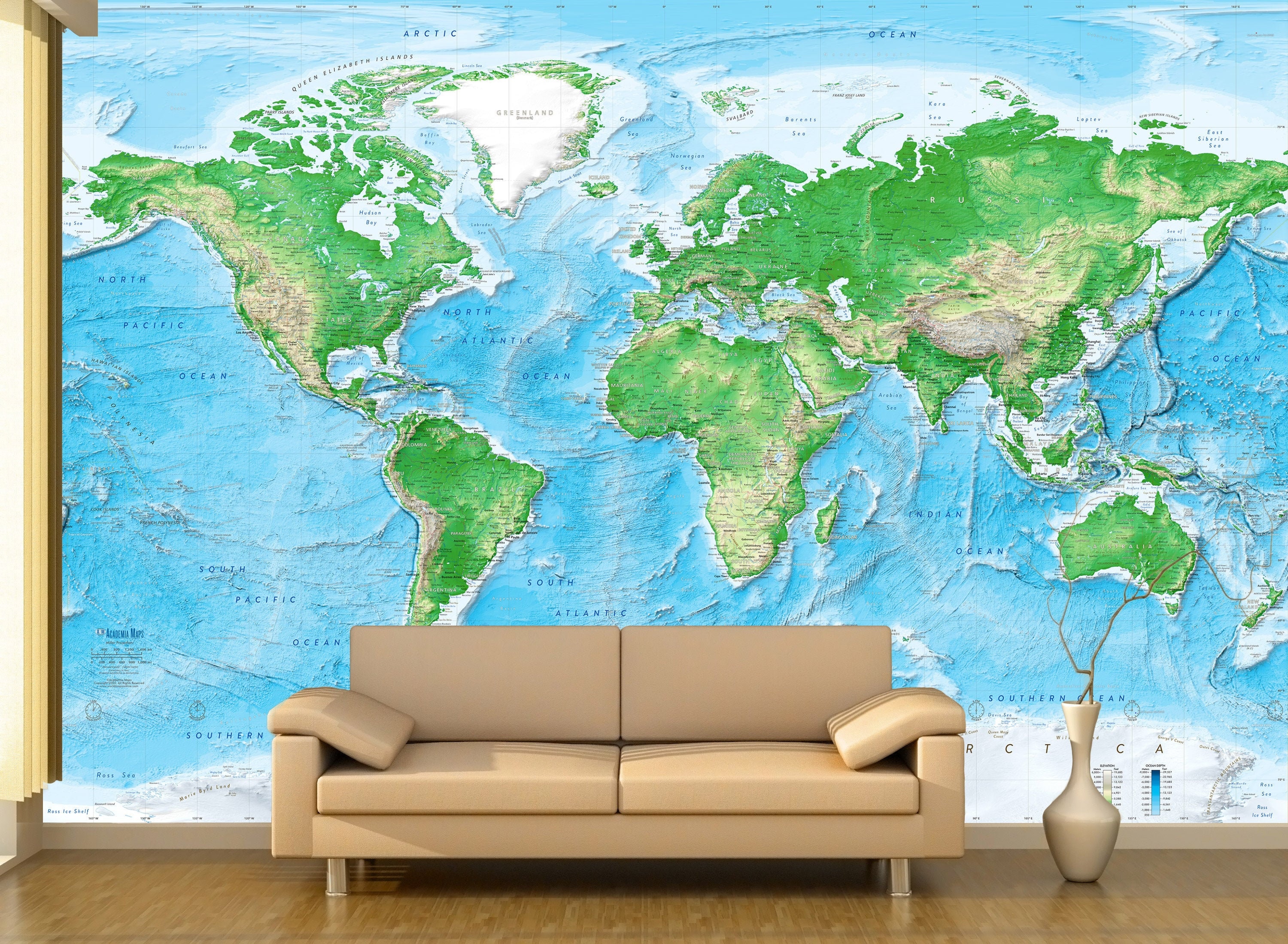 Download World Map Giant Wall