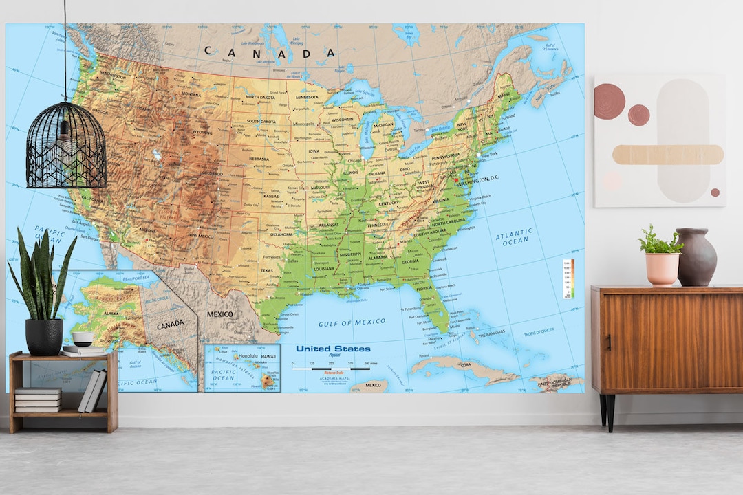 US Map Wallpaper Giant Wall - Il 1080xN.1889357269 B212 