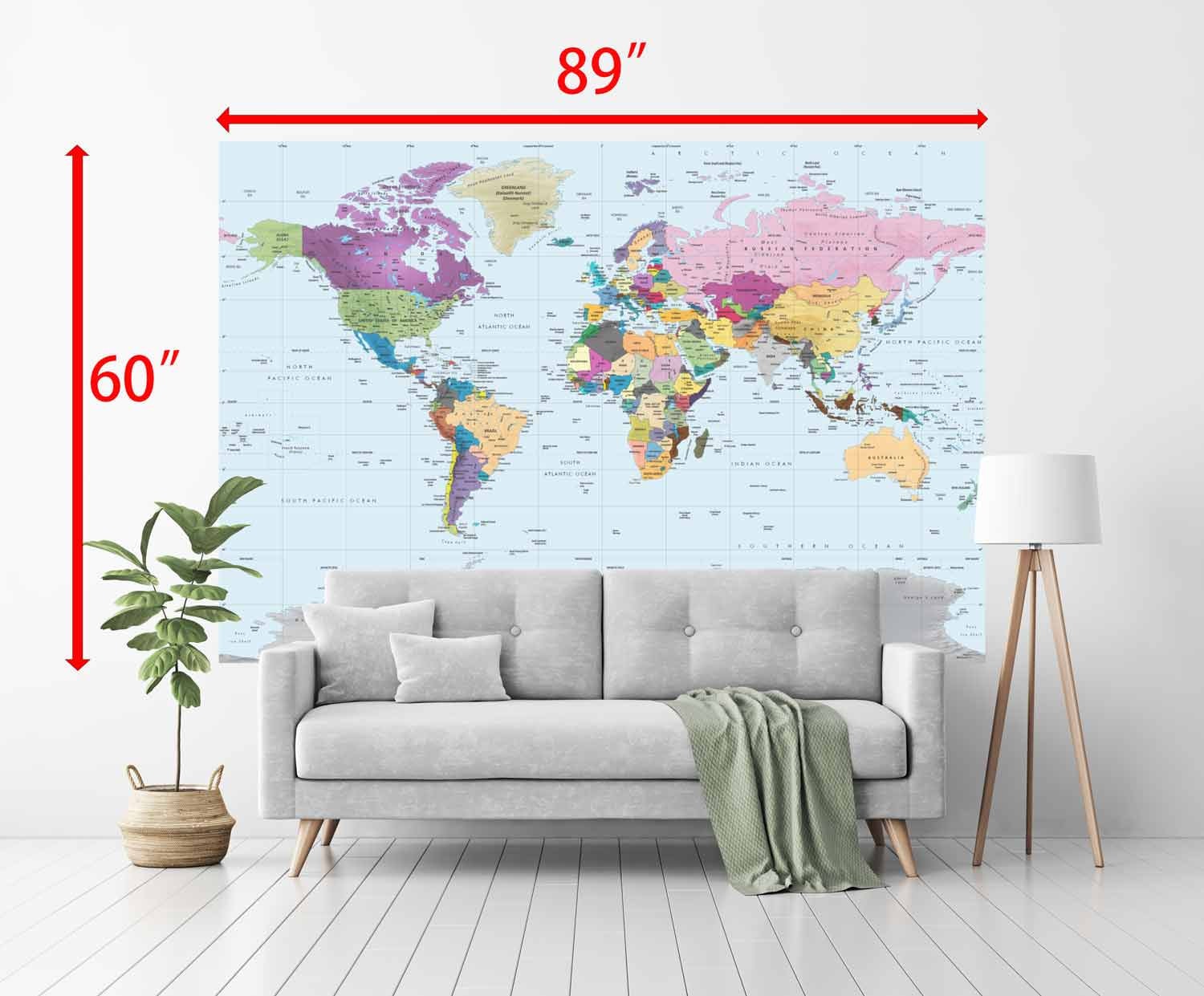 3D Magnetic Curves 133NA World Map Wall Paper Wall Print Decal Mural Fay