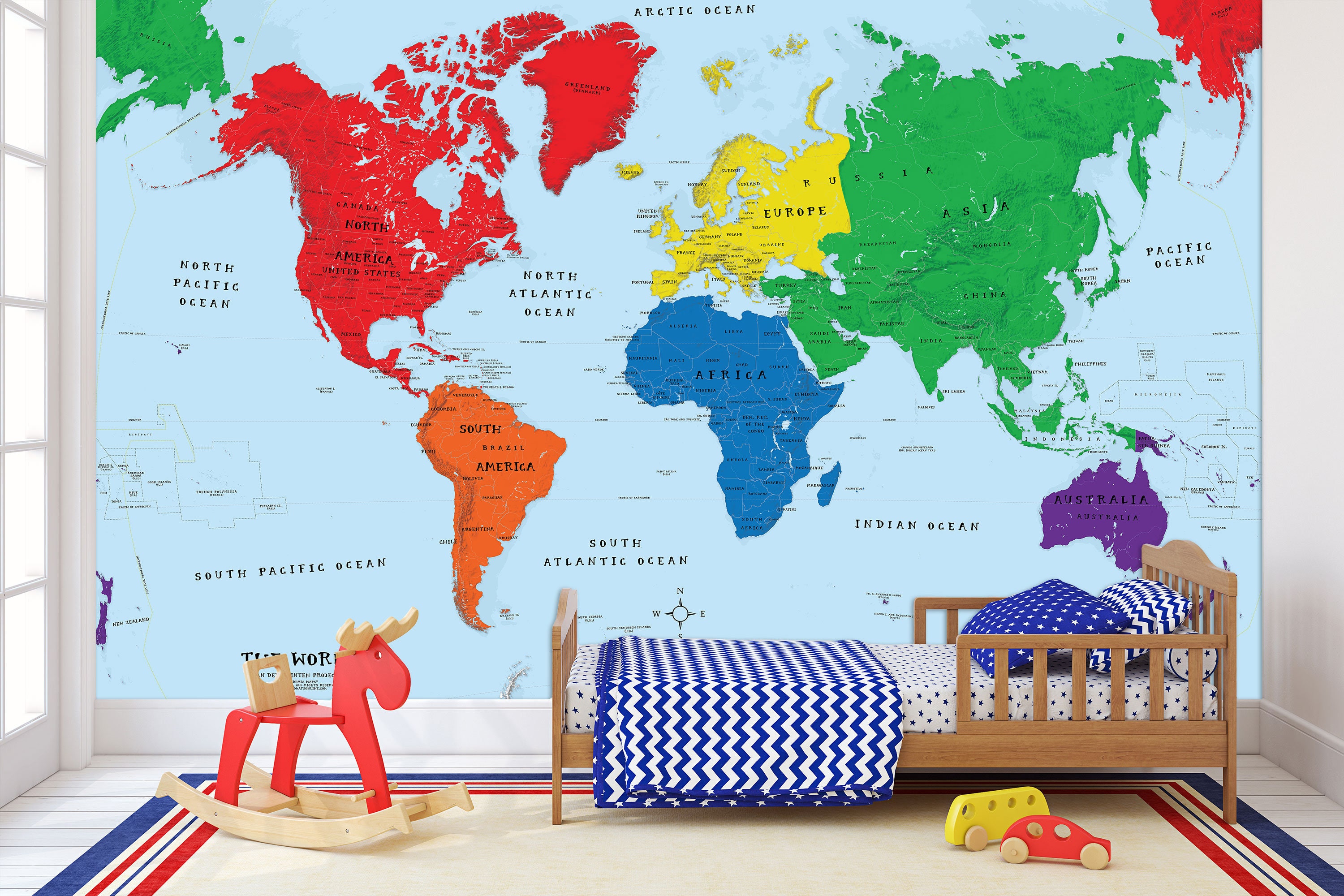 Map Definition For Kids World Map Wall Mural Early Learning Kids Room World Map - Etsy Norway