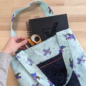 Reversible Tote Bag PDF Pattern - Beginner Friendly & Downloadable - Print at Home Sewing Pattern