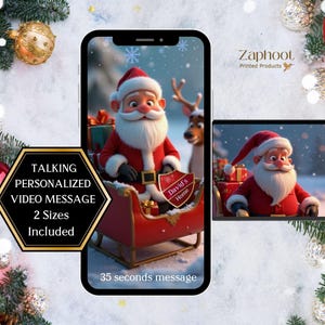 Gepersonaliseerde kerstvideoboodschap van de kerstman. Kerst-eCard voor kinderen