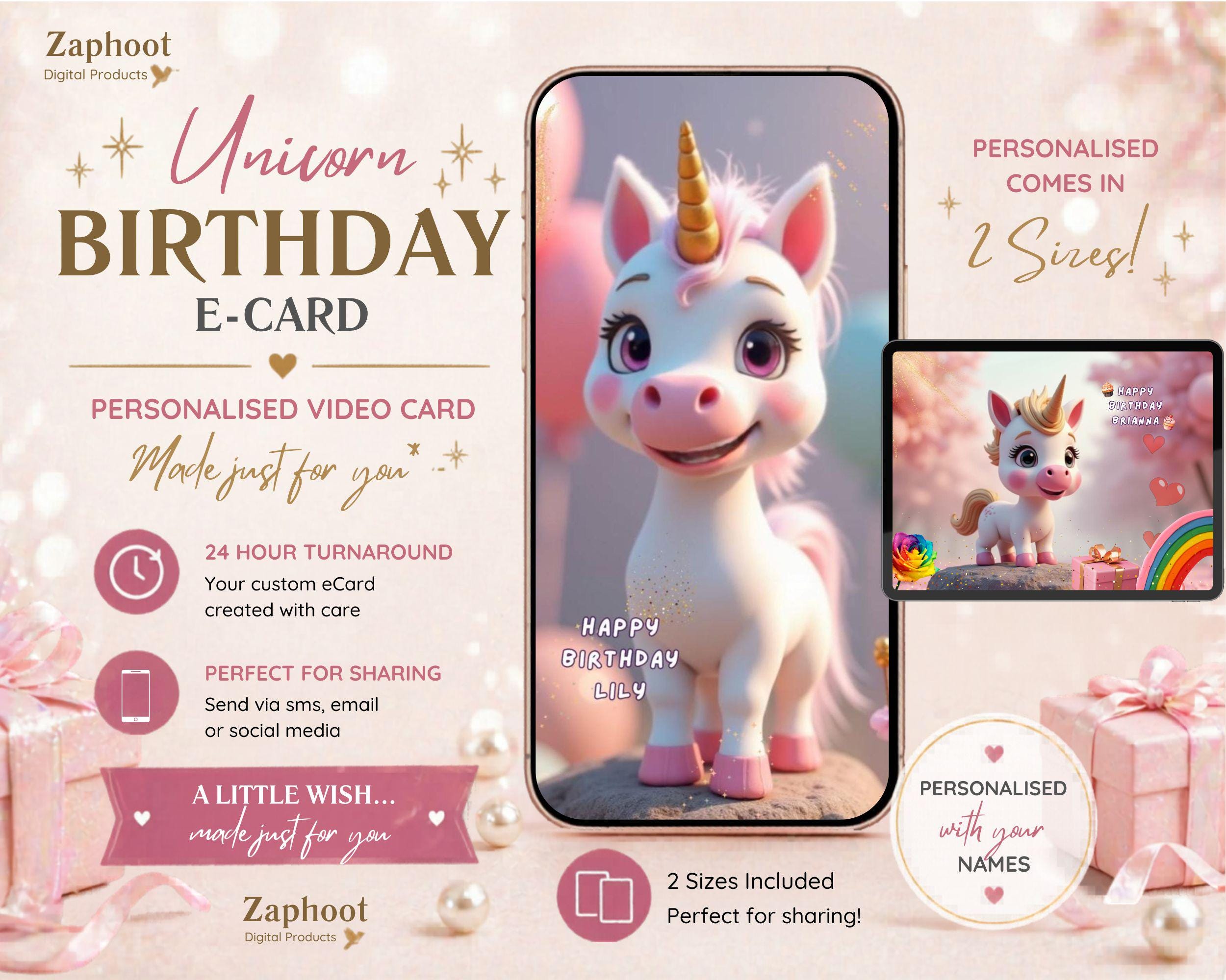 Coffret Cadeau Licorne Fille 4-10 Ans – Couverture Phosphorescente, Bijoux, Bouteille Et Carte 3D