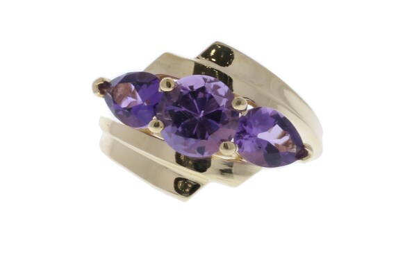 Yellow Gold Amethyst Ring