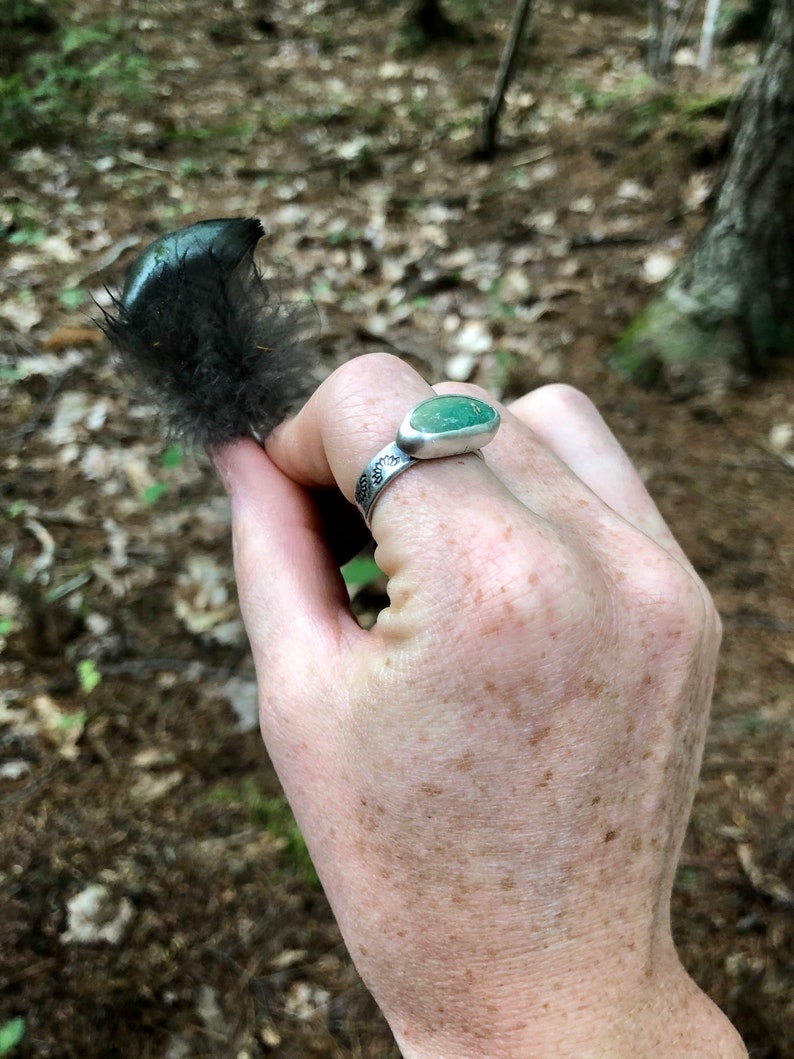8.5 Royston Turquoise Stamped Ring