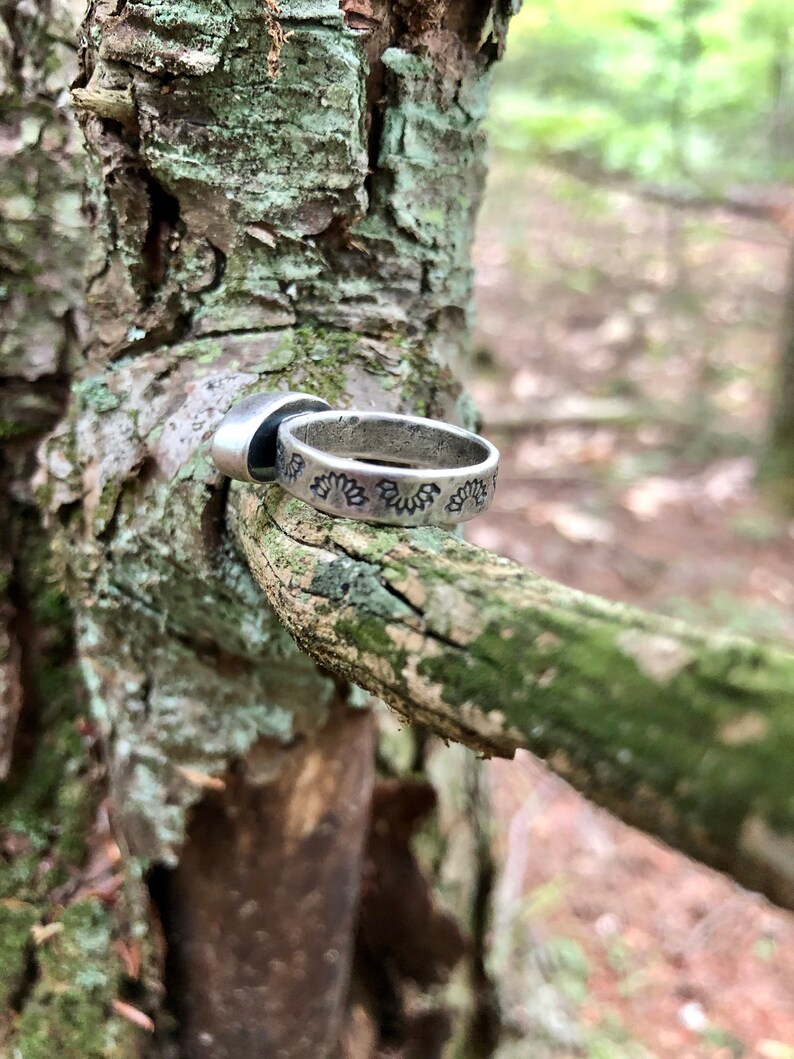 8.5 Royston Turquoise Stamped Ring
