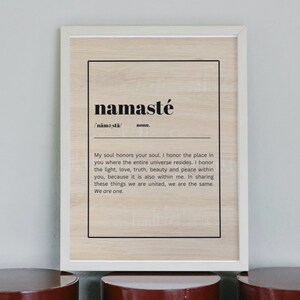 Yoga Wall Art Namaste Wall Decor for Meditation Room Wall Art for Yoga Room Spiritual Decor Wall Art Wall Poster 16 X 20