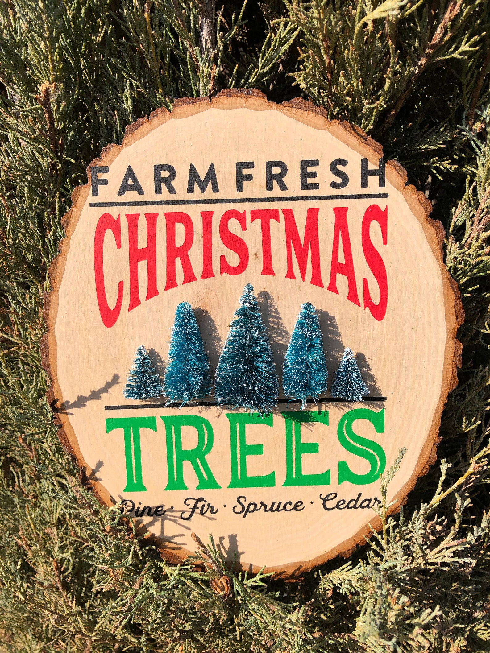 Farm Fresh Christmas Tree Sign Etsy.de
