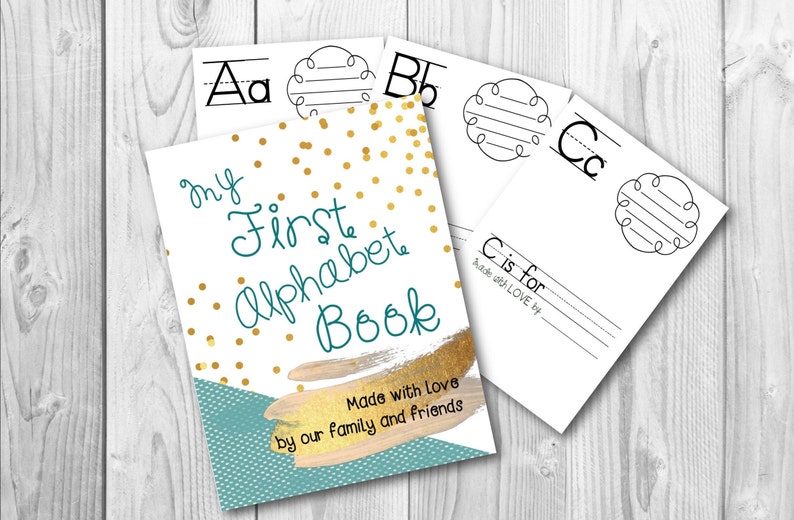 Baby's First ABC Book, Printable ABC Book, Baby's First Alphabet Book ...