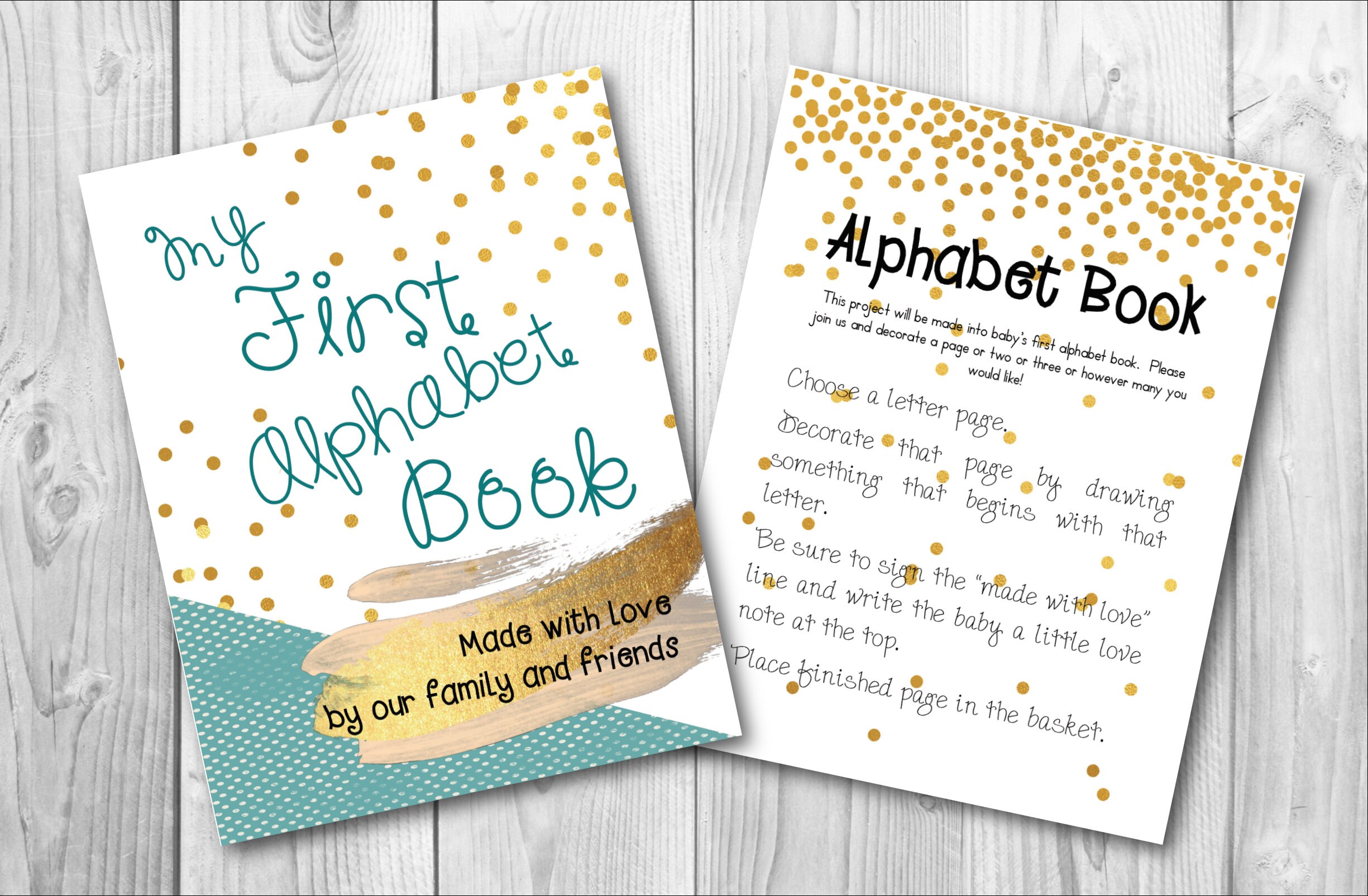 Baby's First ABC Book, Printable ABC Book, Baby's First Alphabet Book