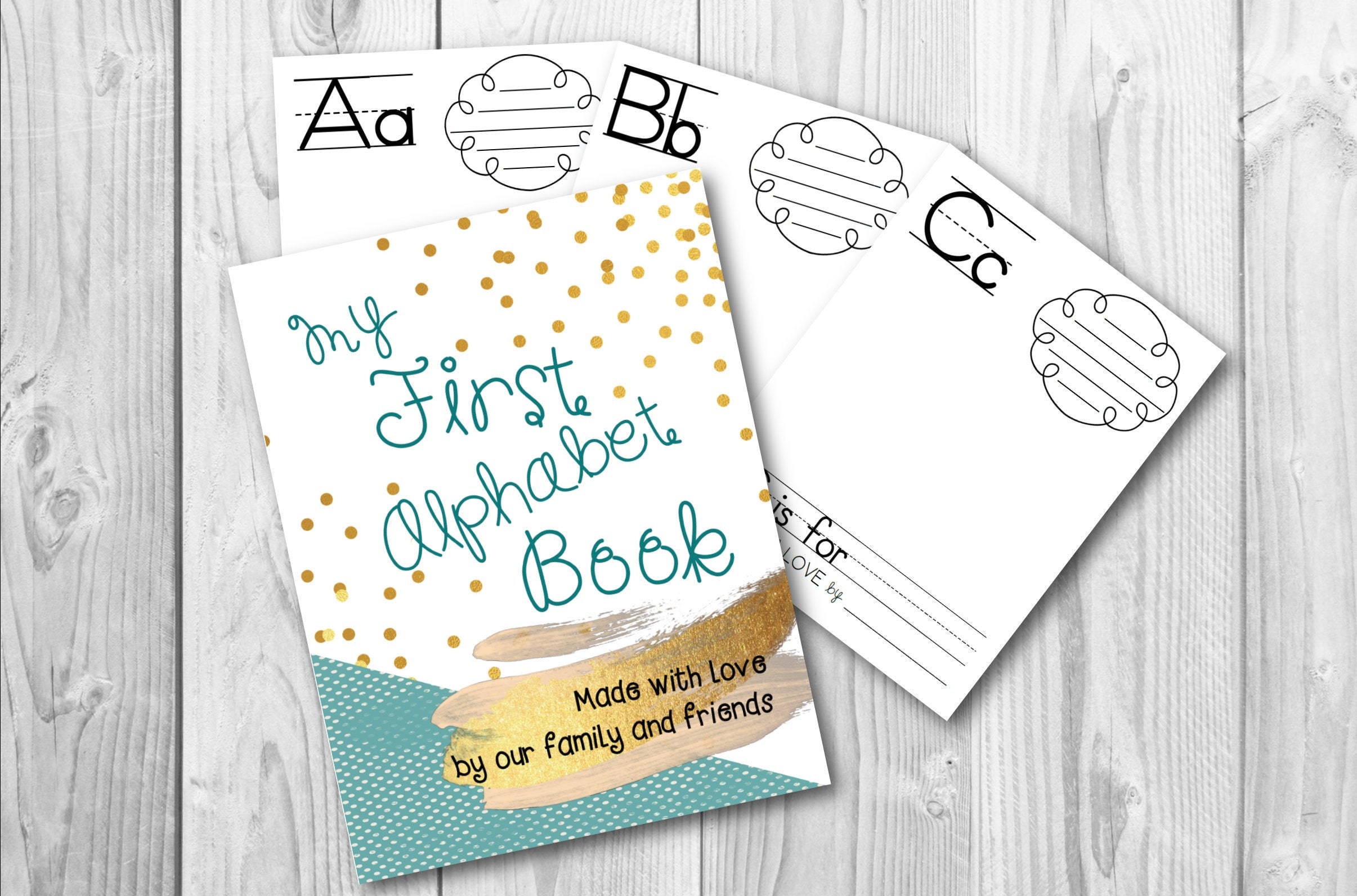 Baby's First ABC Book, Printable ABC Book, Baby's First Alphabet Book