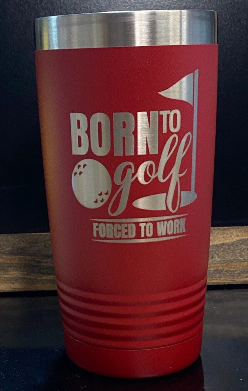 Golf Themed Engraved Tumbler With Lid Makes for a Great Gift Etsy
