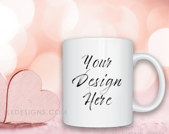 Download Heart Mug Mockup Etsy