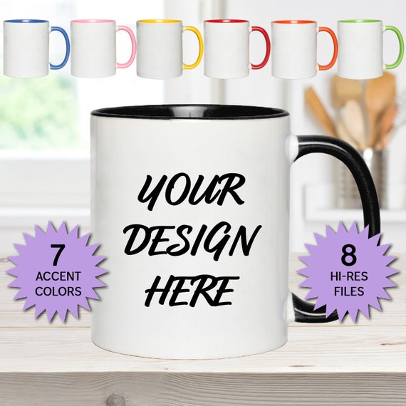 Mockups Bundle Gooten 11oz White With Accent Colors Mugs Etsy