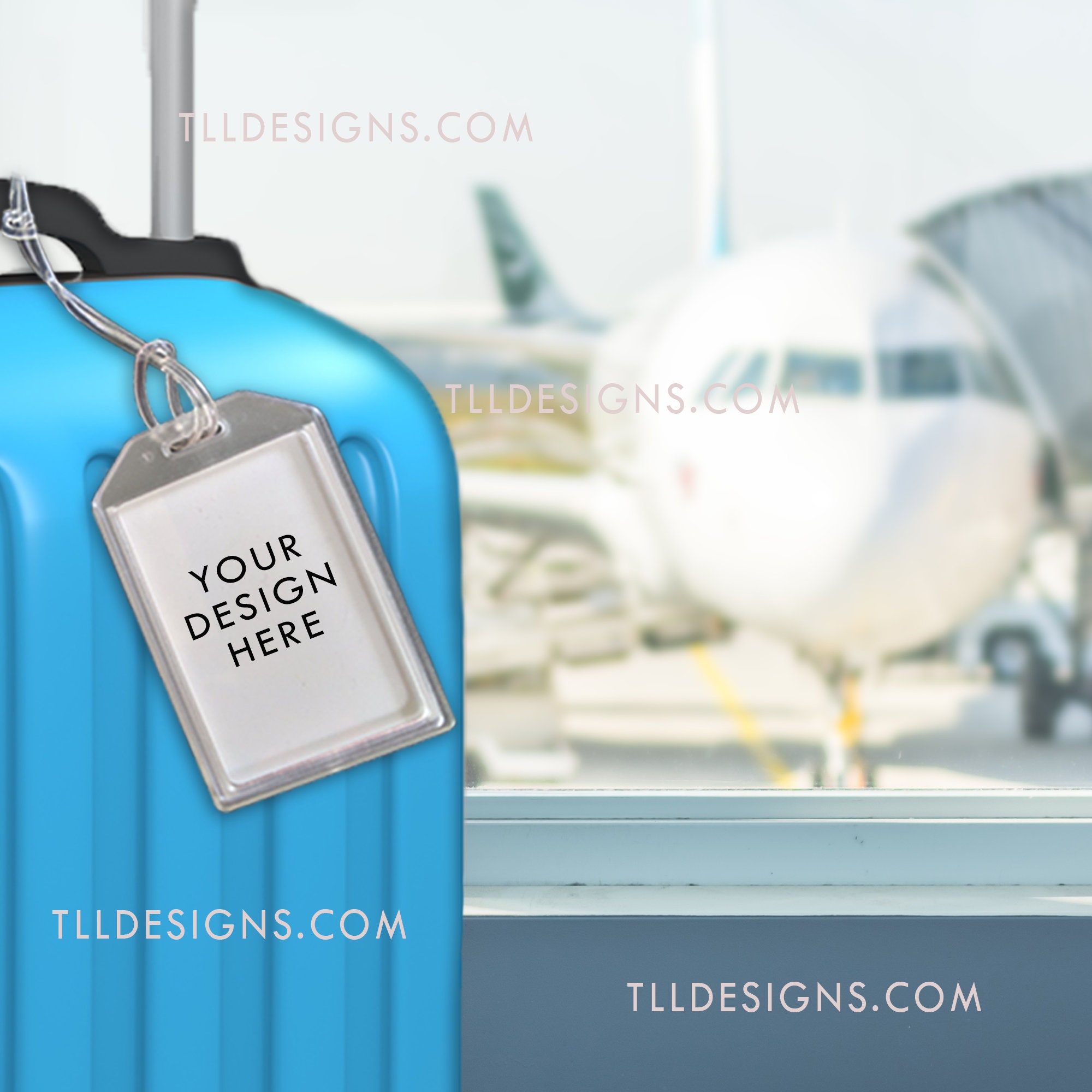 Gooten Luggage Tag Mockup / Airport Terminal Suitcase and ...