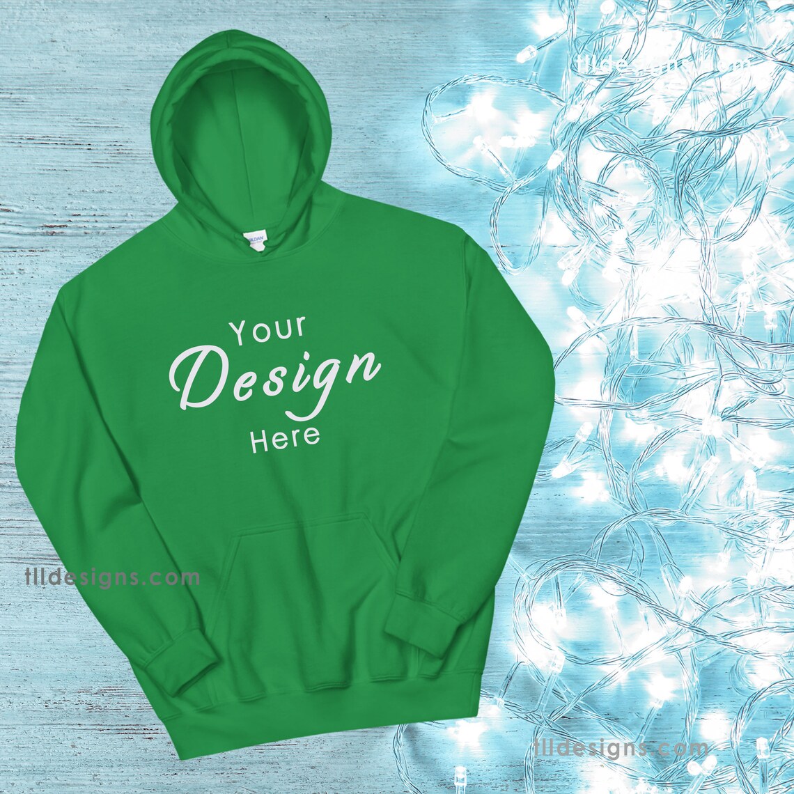 Gildan green hoodie Clearance