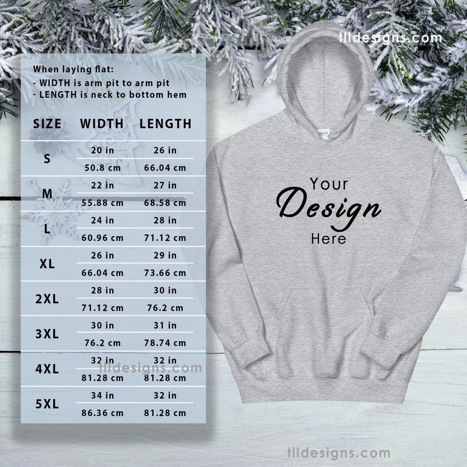 Download Gildan 18500 Sport Grey Hoodie Mockup in a Christmas ...