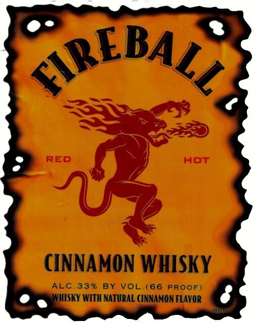 FIREBALL Whiskey Bottle Label | Etsy