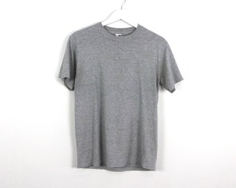 vintage slouchy 1990s heather GREY MEN'S distressed vintage slouchy t-shirt top -- size small