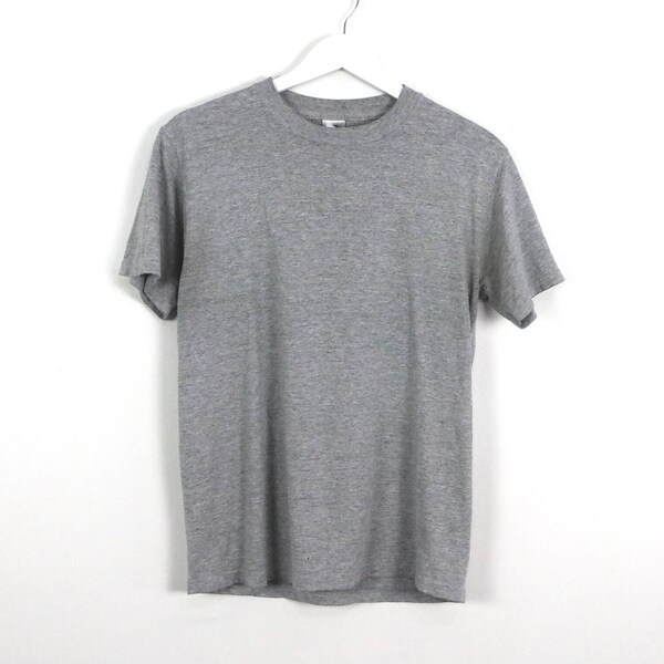 vintage slouchy 1990s heather GREY MEN'S distressed vintage slouchy t-shirt top -- size small