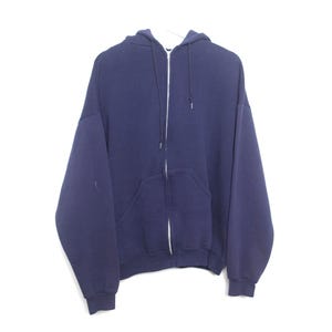 Vintage Navy Zip up Hoodie - Etsy