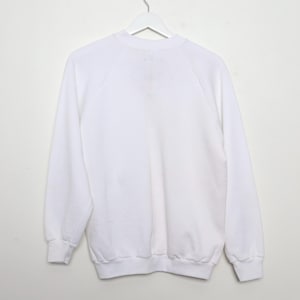 vintage 80s 90s WHITE deadstock RAGLAN crewneck vintage 80s 1990s soft boxy sweatshirt -- size medium - made in the U.S.A -- free shipping