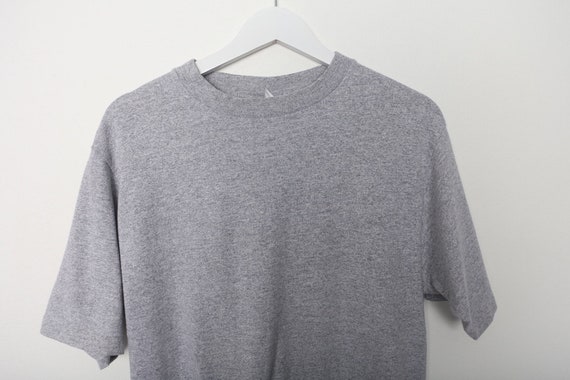 vintage FADED short sleeve 1970s 80s HEATHER Grey… - image 2