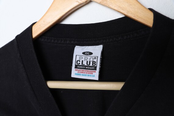 vintage BLACK faded PRO Club brand short sleeve C… - image 3