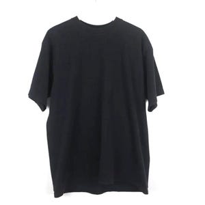 vintage y2k BLACK short sleeve 2000s COTTON thick black vintage blank no logo plain t-shirt -- size extra large  -- FREE shipping U.S.A