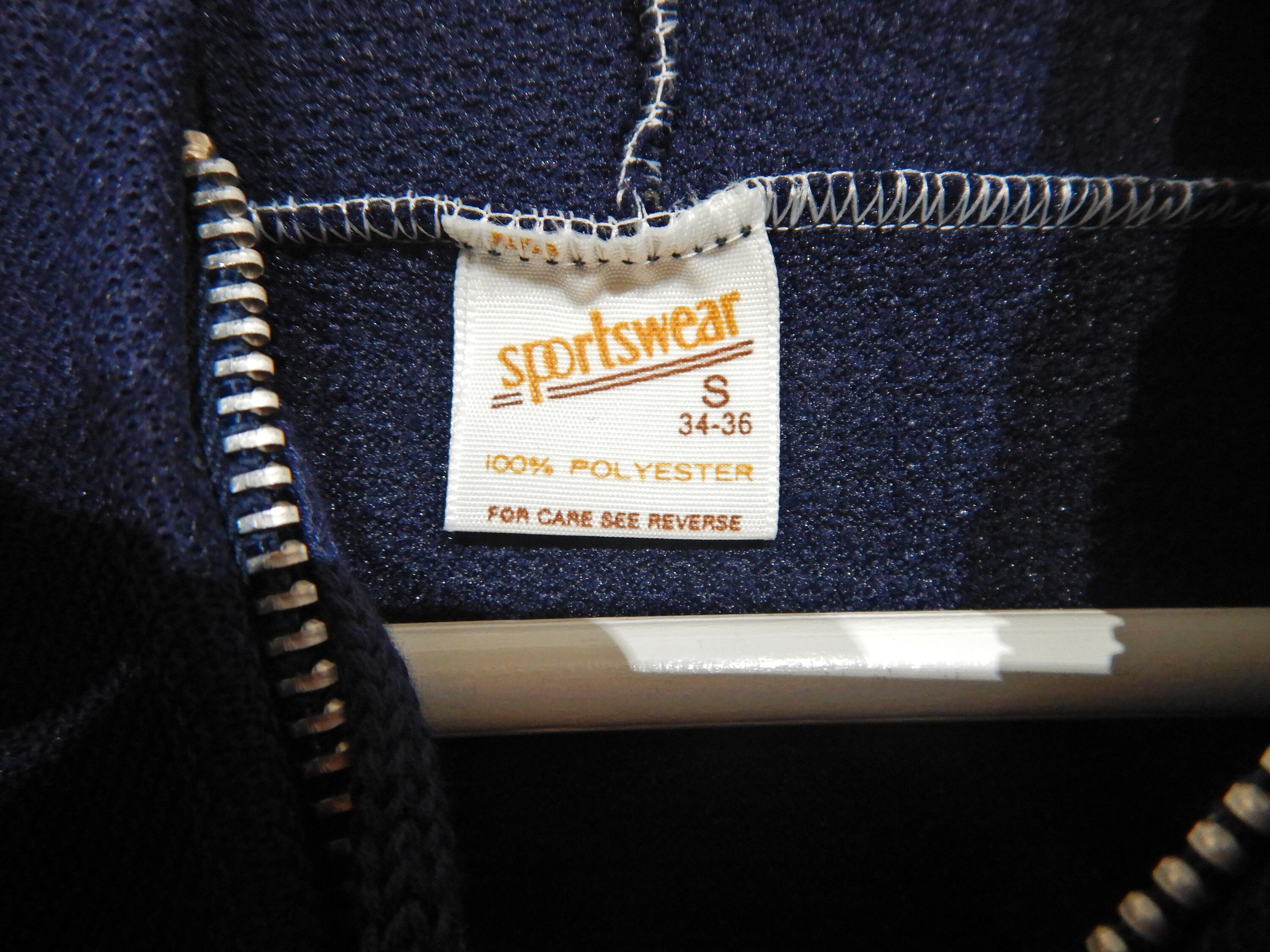 トップス 70'S-80'S VINTAGE NAVY FOODIE Vintage 1970s 80s Navy Blue No Logo ZIPPER Hoodie Sweatshirt
