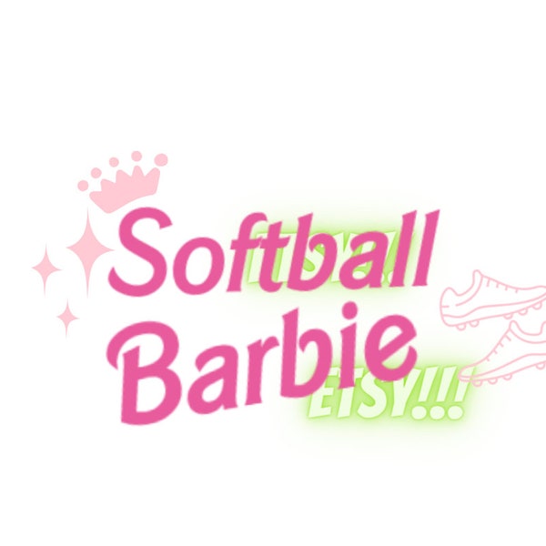 Softball Barbie theme - svg