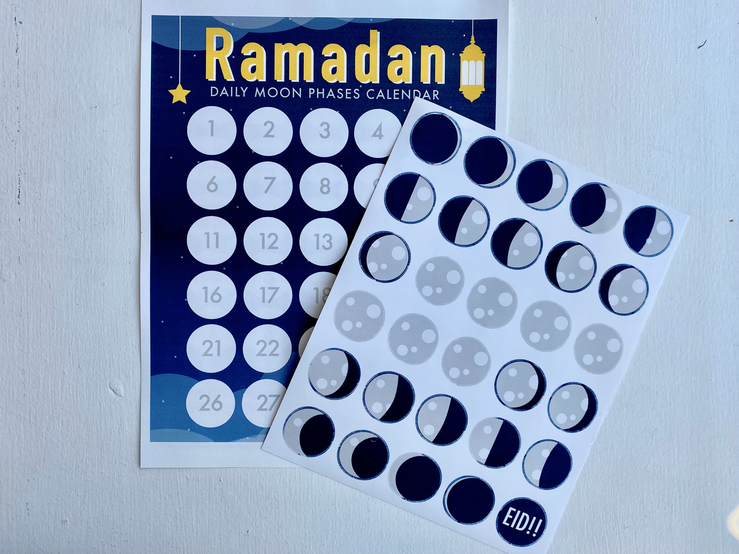 Ramadan Moon Phases Calendar Etsy