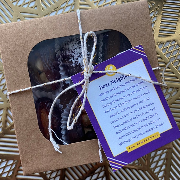 Ramadan Neighbor Gift Tag for Box of Dates